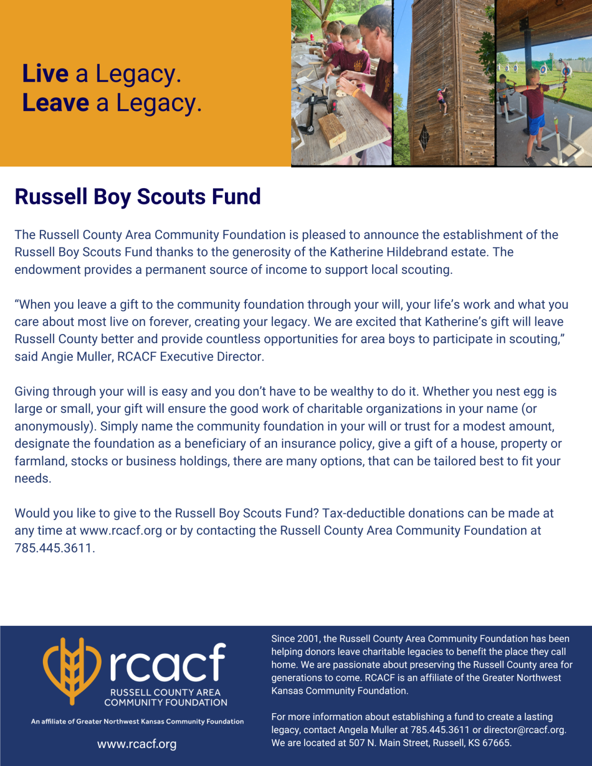 Russell County Boy Scouts Fund - Greater Northwest Kansas Community ...